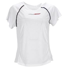Tommy Hilfiger-T-Shirt mit Netzrücken für Damen-Weiß