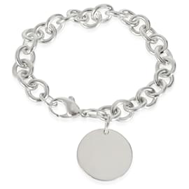 Tiffany & Co-TIFFANY & CO. Return To Tiffany Round Tag Bracelet in  Sterling Silver-Silvery,Metallic