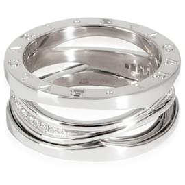 Bulgari-Bvlgari B.Zero 1 Anello con diamante leggendario in 18K oro bianco 0.16 ctw-Argento,Metallico