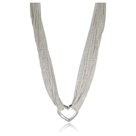 Tiffany & Co-TIFFANY & CO. Mehrsträngige Herz-Halskette aus Sterlingsilber-Silber,Metallisch