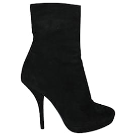 Dries Van Noten-Black Pointed Toe Leather Boots-Black
