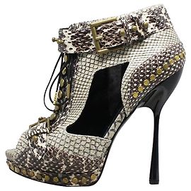 Alexander Mcqueen Bottines peep-toe détaillées à lacets Autre