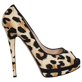 Casadei-Pumps Lady Peep mit Leopardenmuster-Andere