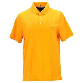 Tommy Hilfiger-Mens Slim Fit Polo-Yellow,Camel