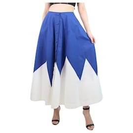 Autre Marque-Falda midi de popelina de algodón azul - talla S-Azul