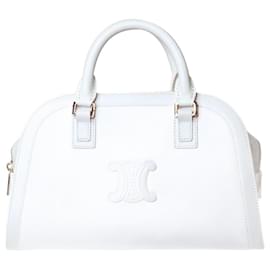 Céline-White leather handbag-White