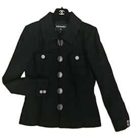 Chanel-New Paris / Cuba Black Tweed Jacke-Black
