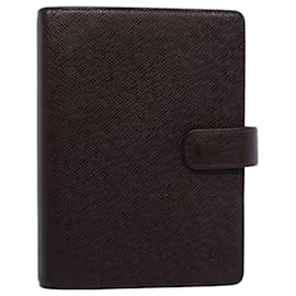 Louis Vuitton-LOUIS VUITTON Taiga Leather Agenda MM Day Planner Cover Acajou R20416 auth 58923-Other