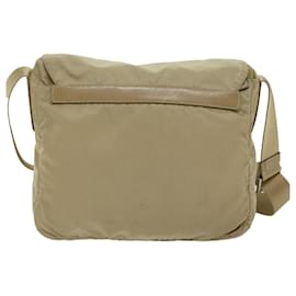 Prada-PRADA Shoulder Bag Nylon Beige Auth 66371-Beige