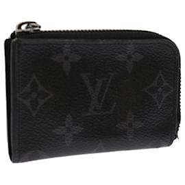 Louis Vuitton-LOUIS VUITTON Monogramm Eclipse Porte monnaie Jour Geldbörse M63536 Auth 62954-Andere