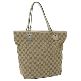 Gucci-GUCCI GG Lona Tote Bag Bege 120836 auth 63192-Bege