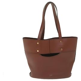 Chloé-Chloe Abbey Tote Bag Leather Brown CHC20SS223C44 auth 62939A-Brown