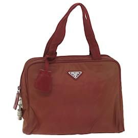 Prada-PRADA Hand Bag Nylon Red Auth ac2453-Red