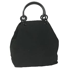 Prada-PRADA Hand Bag Nylon Black Auth 63184-Black