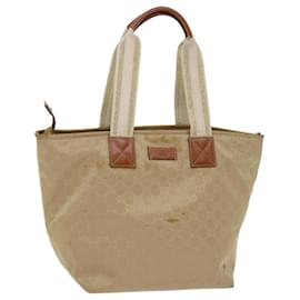 Gucci-GUCCI GG Lona Tote Bag Bege 131231 auth 63195-Bege