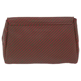 Gucci-GUCCI Pouch Coated Canvas Red Auth ep2799-Red