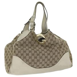 Gucci-GUCCI GG Canvas Shoulder Bag Beige 223972 Auth bs11039-Beige