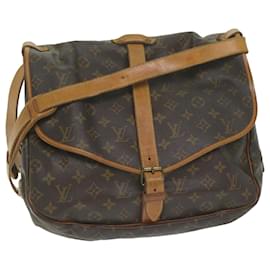 Louis Vuitton-Louis Vuitton Monogram Saumur 35 Borsa a tracolla M42254 LV Auth ar11178B-Monogramma