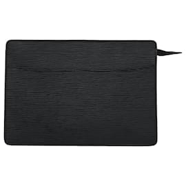 Louis Vuitton-LOUIS VUITTON Epi Pochette Homme Clutch Bag Black M52522 LV Auth th4450-Black