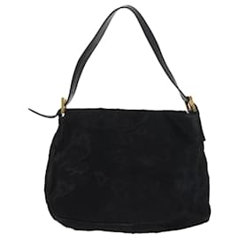 Fendi-FENDI Mamma Baguette Shoulder Bag Harako leather Black Auth 55751-Black