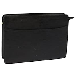 Louis Vuitton-LOUIS VUITTON Epi Pochette Homme Clutch Bag Black M52522 LV Auth ep2674-Black