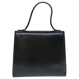 Céline-CELINE Hand Bag Leather Black Auth ep2763-Black