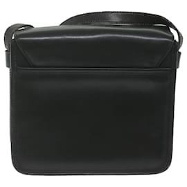 Céline-CELINE Shoulder Bag Leather Black Auth ar11207-Black