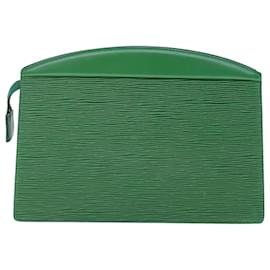 Louis Vuitton-LOUIS VUITTON Epi Trousse Crete Pouch Green M48404 LV Auth 63234-Green