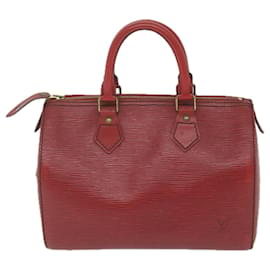 Louis Vuitton-Louis Vuitton Epi Speedy 25 Handtasche Kastilisch Rot M43017 LV Auth 63241-Andere