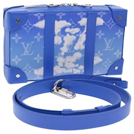 Louis Vuitton-LOUIS VUITTON Monogram Clouds Soft Trunk Wallet Sac à bandoulière M45432 auth 55808UNE-Blanc,Bleu clair