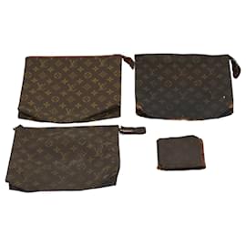 Louis Vuitton-LOUIS VUITTON Monogram Wallet Clutch Bag 4Set LV Auth ac2255-Monogram