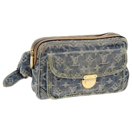 Louis Vuitton-LOUIS VUITTON Monogram Denim Bum Bag Body Bag Blue M95347 LV Auth yk9108-Blue
