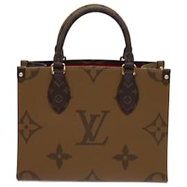 Louis Vuitton-Bolsa de mão LOUIS VUITTON Monograma reverso On The Go PM M46373 Autenticação de LV 62894S-Outro