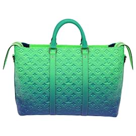 Louis Vuitton-Bolso tote Keepall con monograma Illusion de LOUIS VUITTON Verde neón M59688 Auth ai669S-Otro