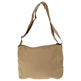 Prada-PRADA Shoulder Bag Nylon Beige Auth 65373-Beige