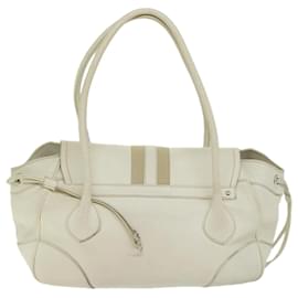 Prada-PRADA Shoulder Bag Leather White Auth am5809-White