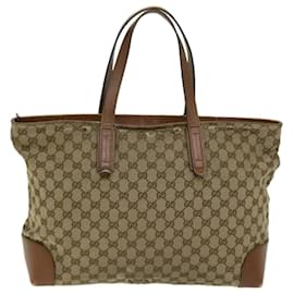 Gucci-GUCCI GG Canvas Web Sherry Line Tote Bag Beige Rouge Vert 308928 Auth hk1105-Rouge,Beige,Vert