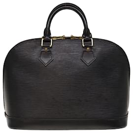 Louis Vuitton-LOUIS VUITTON Epi Alma Hand Bag Black M52142 LV Auth 66453-Black