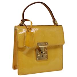 Louis Vuitton-Bolsa LOUIS VUITTON Monogram Vernis Spring Street Amarelo Limão M91068 Ep de autenticação3239-Outro