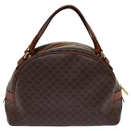 Céline-CELINE Macadam Canvas Hand Bag PVC Leather Brown Auth 63440-Brown
