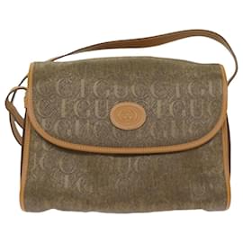 Gucci-GUCCI Shoulder Bag Canvas Brown 001 14 0712 Auth ep3312-Brown