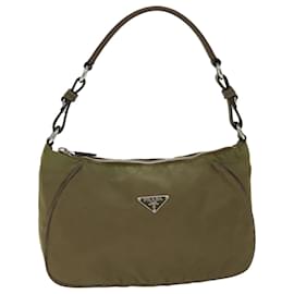 Prada-PRADA Shoulder Bag Nylon Brown Auth yk10633-Brown