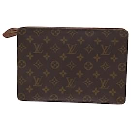 Louis Vuitton-Bolso de mano con monograma Pochette Homme de LOUIS VUITTON M51795 EP de autenticación de LV3290-Monograma