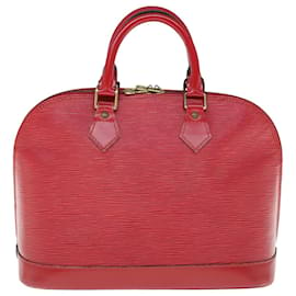 Louis Vuitton-LOUIS VUITTON Bolsa Epi Alma Vermelho Castelhano M52147 Autenticação de LV 63961-Outro