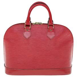 Louis Vuitton-LOUIS VUITTON Bolsa Epi Alma Vermelho Castelhano M52147 Autenticação de LV 63961-Vermelho