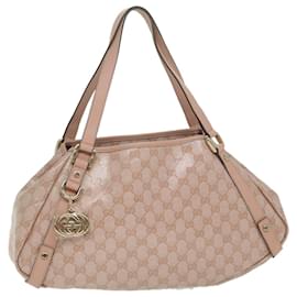 Gucci-GUCCI GG Crystal interlocking Abby Shoulder Bag Pink 130736 Auth ki4018A-Pink