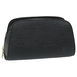 Louis Vuitton-LOUIS VUITTON Epi Dauphine PM Pouch Black M48442 LV Auth bs11351-Black