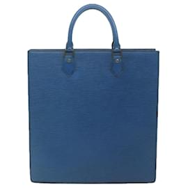 Louis Vuitton-LOUIS VUITTON Bolso de mano Epi Sac Plat Azul M52075 Bases de autenticación de LV11322-Azul