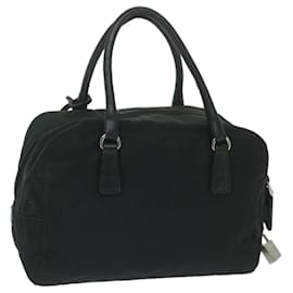 Prada-PRADA Hand Bag Nylon Black Auth 63754-Black