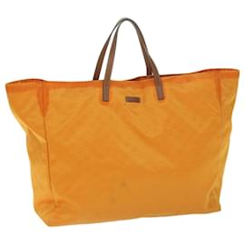 Gucci-GUCCI GG Canvas Tote Bag Orange 286198 Auth yk10117-Orange